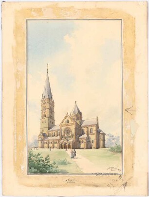 Sankt Nikolaus, Ankum: Perspektivische Ansicht von Südosten