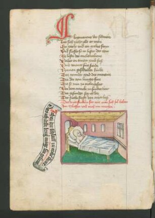Schlafender Mann im Bett