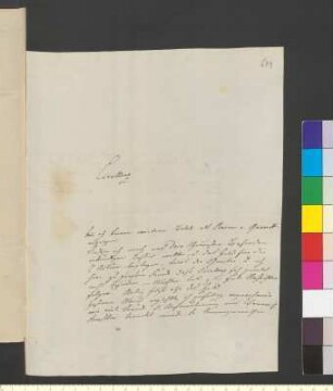 Brief von Seidler, Luise an Goethe, Johann Wolfgang von