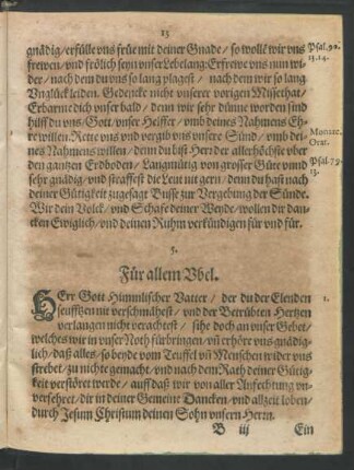 5. Für allem Ubel.