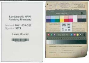Entnazifizierung Konrad Kaiser , geb. 01.05.1905 (Bierverleger)