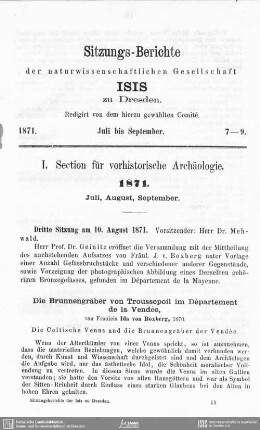 I. Section für vorhistorische Archäologie