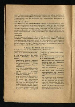 9. Klasse der Mittel- und Oberschulen