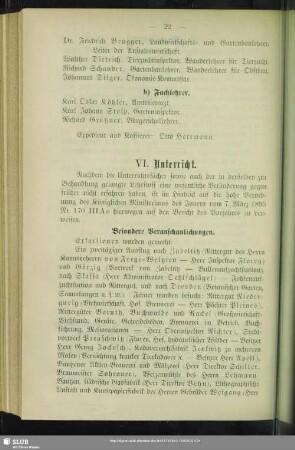 VI. Unterricht