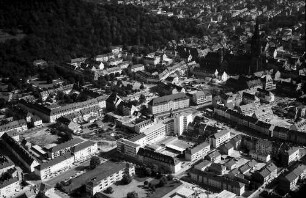 Freiburg: Stadtzentrum, Ring und Münster, von Nordwesten