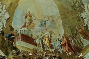 Der Erzengel Michael verkündet den Sipontinern, daß er die Grotte am Monte Gargano selbst geweiht habe