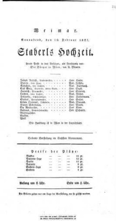 Staberls Hochzeit