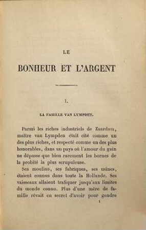 Le bonheur et l'argent