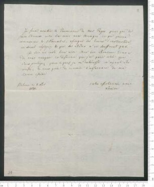 Brief von Anna Elisabeth Luise  an Jean Pierre Erman