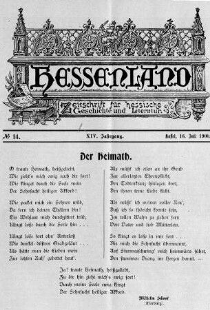 No. 14, 16. Juli 1900