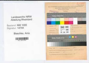 Entnazifizierung Arno Blaschke, geb. 12.05.1918 ()