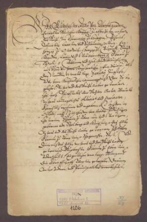 Reichskammergerichtliche Konfirmation des am 05.10.1580 zwischen der Gräfin Catharina und dem Grafen Hauprecht zu Eberstein abgeschlossenen Vertrags