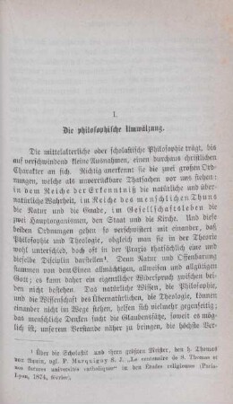 I. Die philosophische Umwälzung.