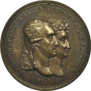 König Friedrich August I. - Goldene Hochzeit mit Königin Maria Amalie Auguste
