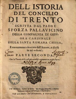 Istoria del concilio di Trento ..., 2