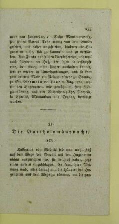 37. Die Bartholomaeusnacht