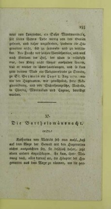 37. Die Bartholomaeusnacht