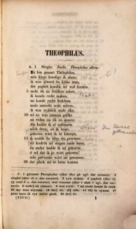 Theophilus, der Faust des Mittelalters : Schauspiel aus dem vierzehnten Jahrhunderte ; in niederdeutscher Sprache
