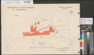 Arnsberg, Bezirksregierung, Hauptgebäude Seibertzstr. 1, Lageplan