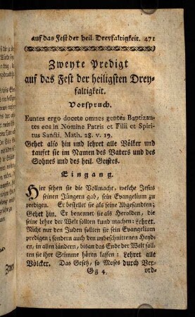 471-485, Zweyte Predigt.