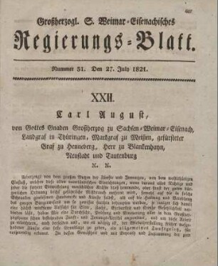 Nr. 31 : 27. July 1821