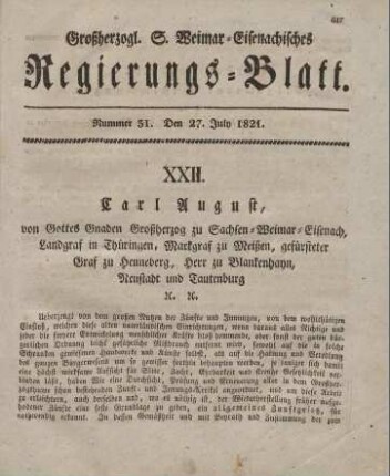 Nr. 31 : 27. July 1821