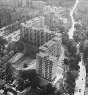 Neubaublock in der Lebuser Vorstadt von Frankfurt/Oder : Blickrichtung Südwesten