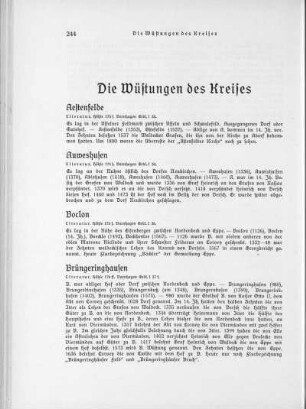 Die Wüstungen des Kreises