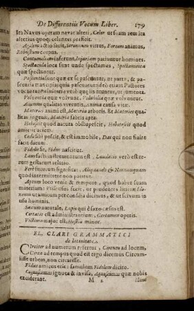 Fl. Clari Grammatici de latinitate.