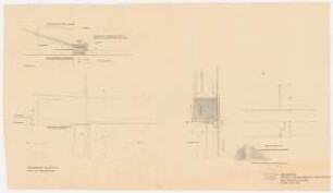 Dachgarten Deutsche Post, Frankfurt/Main: Technischer Plan, Grundriss Schnitte, Detail zur Kübeleinfassung 1:5, 1:1