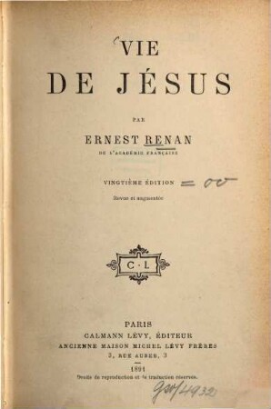 Histoire des origines du christianisme, 1