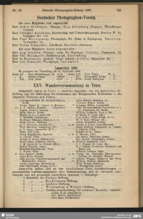 XXV. Wanderversammlung in Trier