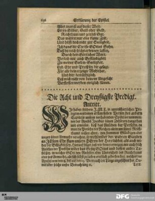 Die Acht und Dreyßigste Predigt.