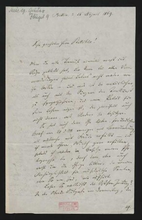 Brief an Louis Boetticher : 25.08.1869
