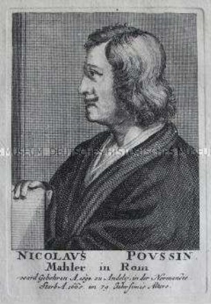 Nicolas Poussin - aus einer Folge Malerporträts