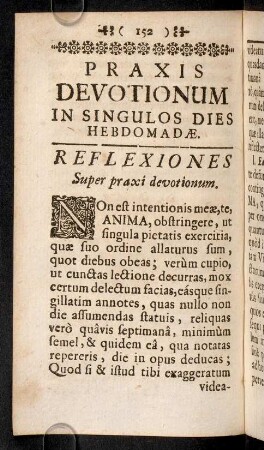 152-205, Praxis Devotionum In Singulos Dies Hebdomadae