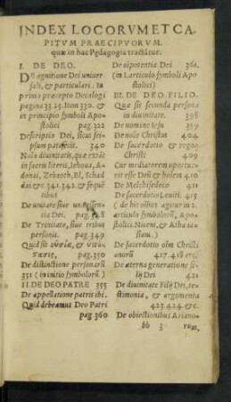 Index Locorum Et Capitum Praecipuorum ...
