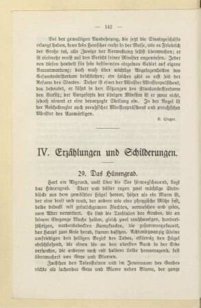 IV. Erzählungen und Schilderungen