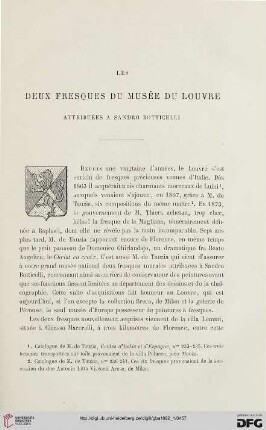 2. Pér. 25.1882: Les deux fresques du musée du Louvre attribuées à Sandro Botticelli