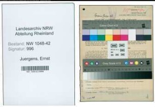 Entnazifizierung Ernst Juergens , geb. 22.05.1909 (Angestellter)
