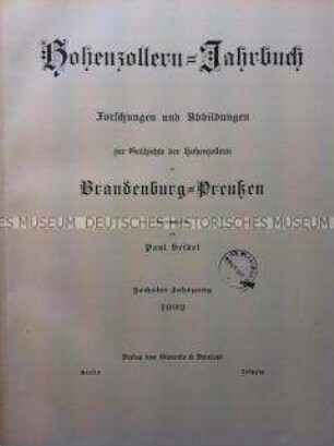 Hohenzollern-Jahrbuch, 6. Jahrgang 1902