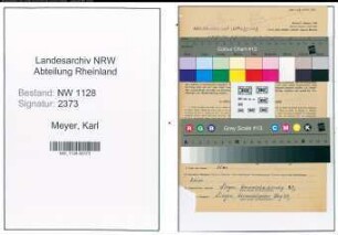 Entnazifizierung Karl Meyer , geb. 04.11.1888 (Polizist)