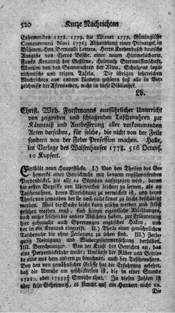 Ausführlicher Unterricht von zeigenden und schlagenden Taschenuhren.