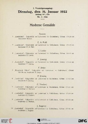 Moderne Gemälde (Nr. 1-184)