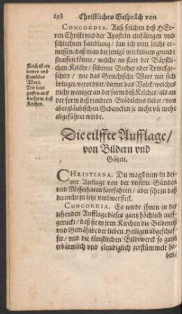 Die eilffte Aufflage/ von Bildern und Götzen.