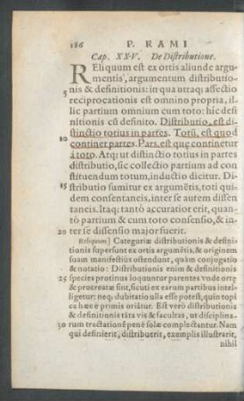 Cap. XXV. De Distributione.