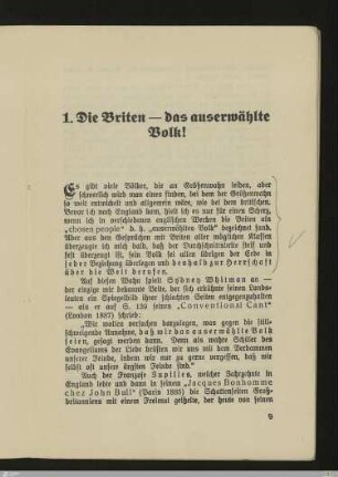 1. Die Briten - das auserwählte Volk!
