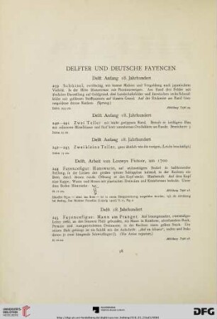 Delfter und deutsche Fayencen (Nr. 239-253)