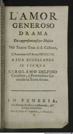 L' amor generoso