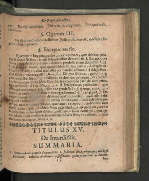 Titulus XV. De interdictis.